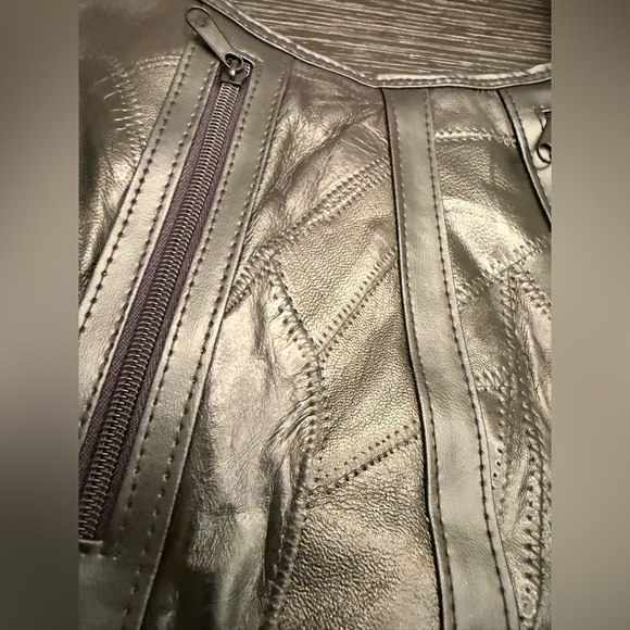 NEW Deadstock Vintage Genuine Leather Saddle Bag Black Leather Purse - Picture 3 of 8